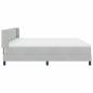 Preview: Boxspringbett mit Matratze Hellgrau 200x200 cm Samt