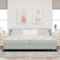 Preview: Boxspringbett mit Matratze Hellgrau 200x200 cm Samt