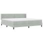 Preview: Boxspringbett mit Matratze Hellgrau 200x200 cm Samt