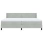 Preview: Boxspringbett mit Matratze Hellgrau 200x200 cm Samt
