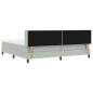 Preview: Boxspringbett mit Matratze Hellgrau 200x200 cm Samt