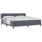 Preview: Boxspringbett mit Matratze Dunkelgrau 200x200 cm Samt