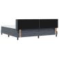 Preview: Boxspringbett mit Matratze Dunkelgrau 200x200 cm Samt