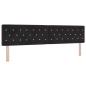 Preview: Boxspringbett mit Matratze Schwarz 200x200 cm Samt
