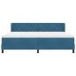 Preview: Boxspringbett mit Matratze Dunkelblau 200x200 cm Samt