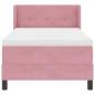 Preview: Boxspringbett mit Matratze Rosa 80x200 cm Samt