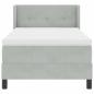 Preview: Boxspringbett mit Matratze Hellgrau 90x190 cm Samt