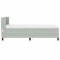 Preview: Boxspringbett mit Matratze Hellgrau 90x190 cm Samt