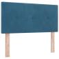 Preview: Boxspringbett mit Matratze Dunkelblau 90x190 cm Samt