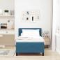Preview: Boxspringbett mit Matratze Dunkelblau 90x190 cm Samt
