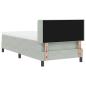 Preview: Boxspringbett mit Matratze Hellgrau 90x200 cm Samt