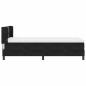Preview: ARDEBO.de - Boxspringbett mit Matratze Schwarz 100x200 cm Samt