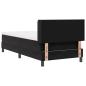 Preview: Boxspringbett mit Matratze Schwarz 100x200 cm Samt