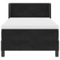 Preview: Boxspringbett mit Matratze Schwarz 100x200 cm Samt