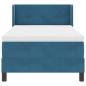 Preview: Boxspringbett mit Matratze Dunkelblau 100x200 cm Samt