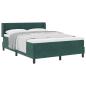 Preview: Boxspringbett mit Kopfteil Dunkelgrün 190 x 140 cm Samt