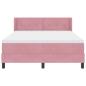 Preview: Boxspringbett mit Matratze Rosa 140x190 cm Samt