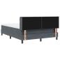 Preview: ARDEBO.de - Boxspringbett mit Matratze Dunkelgrau 140x200 cm Samt