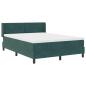 Preview: Boxspringbett mit Matratze Dunkelgrün 140x200 cm Samt