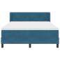 Preview: Boxspringbett mit Matratze Dunkelblau 140x200 cm Samt