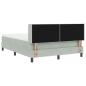 Preview: Boxspringbett mit Kopfteil Hellgrau 200 x 160 cm Samt