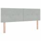 Preview: Boxspringbett mit Matratze Hellgrau 160x200 cm Samt