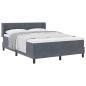 Preview: Boxspringbett mit Matratze Dunkelgrau 160x200 cm Samt