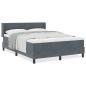 Preview: Boxspringbett mit Matratze Dunkelgrau 160x200 cm Samt