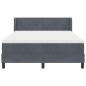 Preview: Boxspringbett mit Kopfteil Dunkelgrau 200 x 160 cm Samt