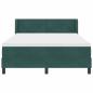 Preview: Boxspringbett mit Matratze Dunkelgrün 160x200 cm Samt