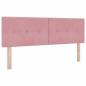 Preview: Boxspringbett mit Matratze Rosa 160x200 cm Samt