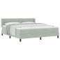 Preview: Boxspringbett mit Matratze Hellgrau 180x200 cm Samt