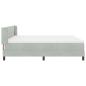 Preview: Boxspringbett mit Matratze Hellgrau 180x200 cm Samt