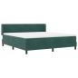 Preview: Boxspringbett mit Matratze Dunkelgrün 180x200 cm Samt