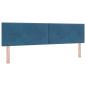 Preview: Boxspringbett mit Matratze Dunkelblau 180x200 cm Samt