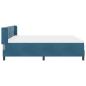 Preview: Boxspringbett mit Matratze Dunkelblau 180x200 cm Samt