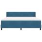 Preview: Boxspringbett mit Matratze Dunkelblau 180x200 cm Samt