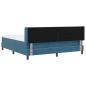 Preview: Boxspringbett mit Matratze Dunkelblau 180x200 cm Samt