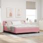 Preview: ARDEBO.de - Boxspringbett mit Matratze Rosa 180x200 cm Samt