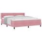Preview: Boxspringbett mit Matratze Rosa 180x200 cm Samt