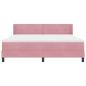 Preview: Boxspringbett mit Matratze Rosa 180x200 cm Samt