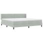 Preview: Boxspringbett mit Matratze Hellgrau 200x200 cm Samt