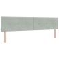 Preview: Boxspringbett mit Matratze Hellgrau 200x200 cm Samt