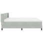 Preview: Boxspringbett mit Matratze Hellgrau 200x200 cm Samt
