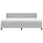 Preview: Boxspringbett mit Matratze Hellgrau 200x200 cm Samt