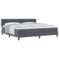 Preview: Boxspringbett mit Matratze Dunkelgrau 200x200 cm Samt