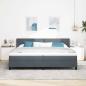 Preview: Boxspringbett mit Matratze Dunkelgrau 200x200 cm Samt