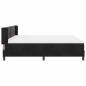 Preview: Boxspringbett mit Matratze Schwarz 200x200 cm Samt