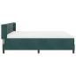 Preview: Boxspringbett mit Matratze Dunkelgrün 200x200 cm Samt