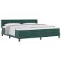 Preview: Boxspringbett mit Matratze Dunkelgrün 200x200 cm Samt